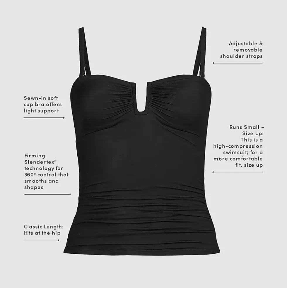 Women's SlenderSuit U-Wire Bandeau Tankini Top