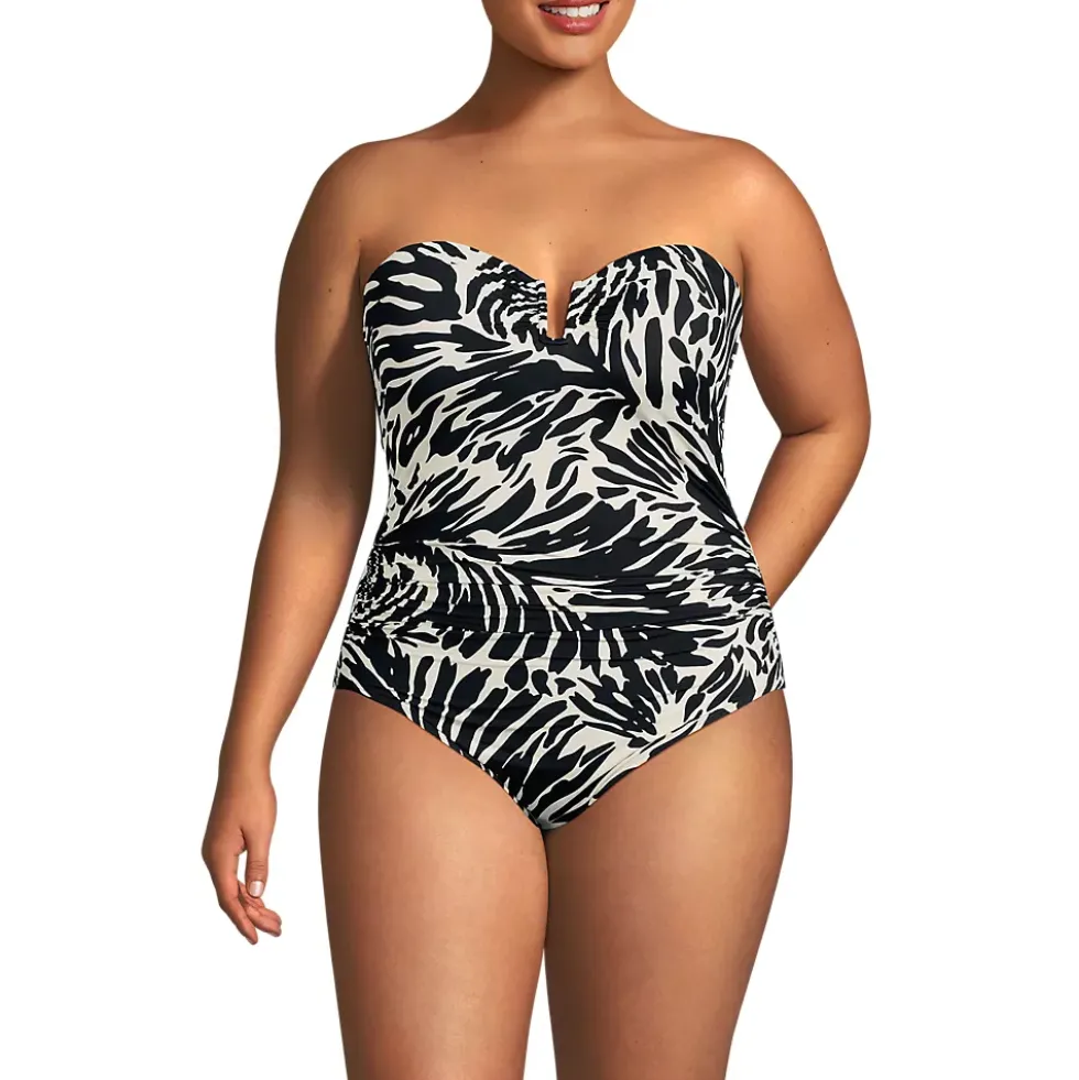 Women's SlenderSuit U-Wire Bandeau One Piece Swimsuit