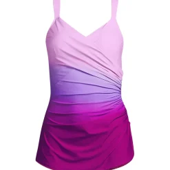 Women's SlenderSuit V-Neck Skirted Low Leg One Piece