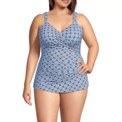 Women's SlenderSuit V-Neck Skirted Low Leg One Piece