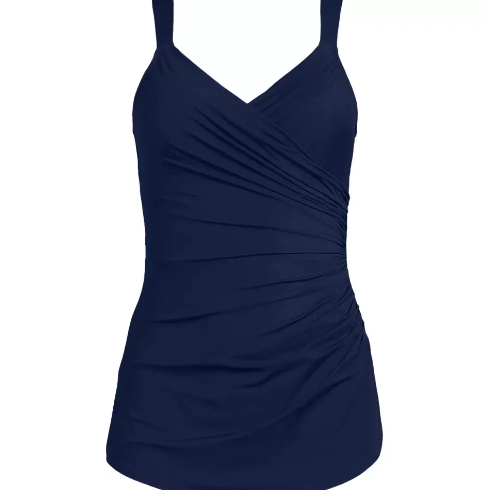 Women's SlenderSuit V-Neck Skirted Low Leg One Piece