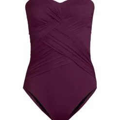 Women's SlenderSuit Wrap Bandeau One Piece Swimsuit