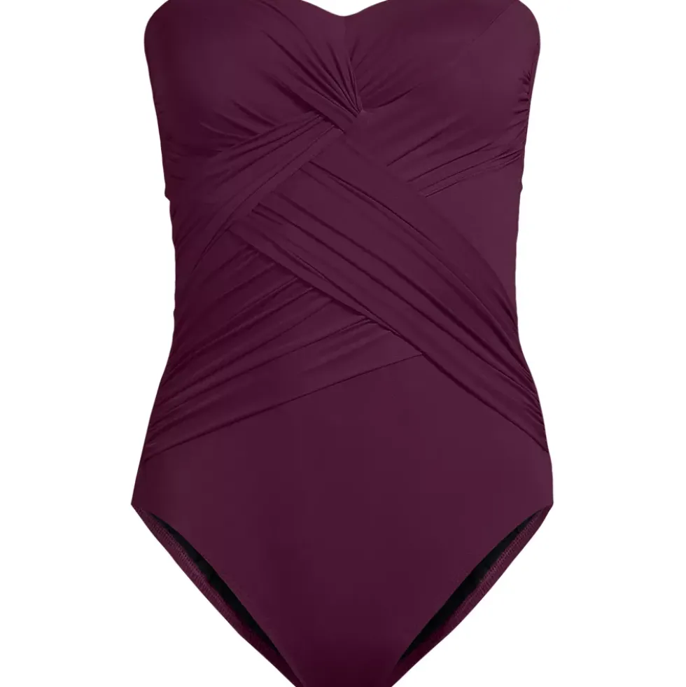 Women's SlenderSuit Wrap Bandeau One Piece Swimsuit
