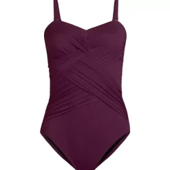 Women's SlenderSuit Wrap Bandeau One Piece Swimsuit