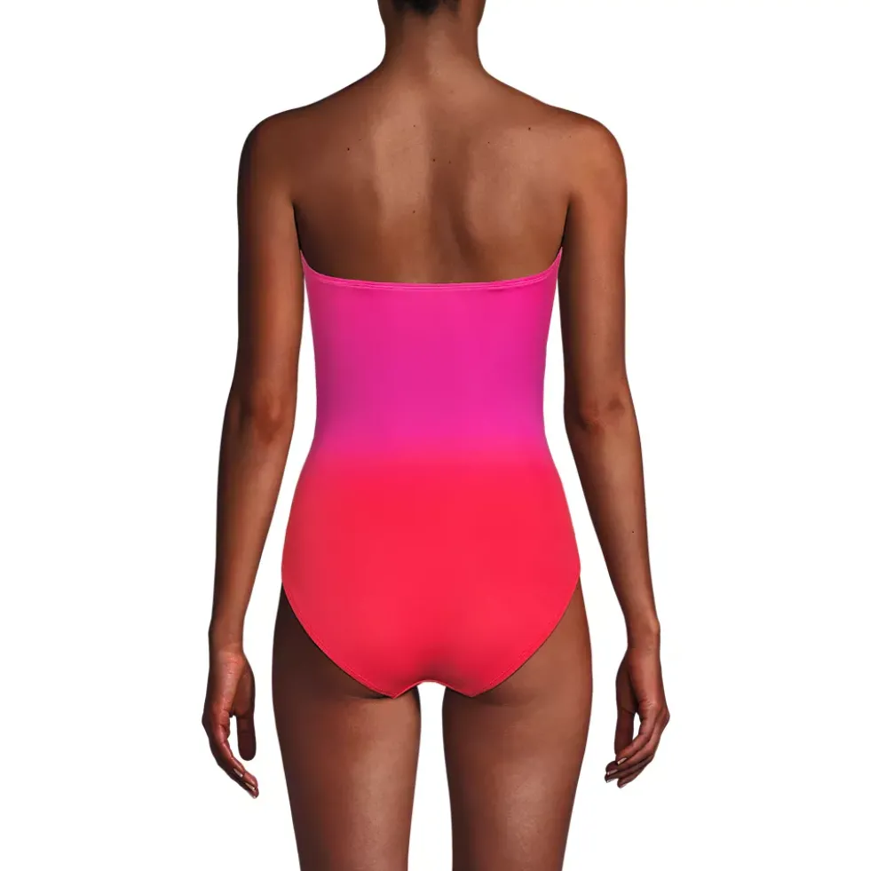 Women's SlenderSuit Wrap Bandeau One Piece Swimsuit