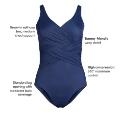 Women's SlenderSuit Wrap One Piece Swimsuit