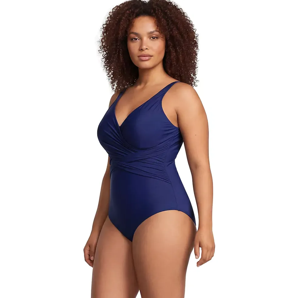 Women's SlenderSuit Wrap One Piece Swimsuit