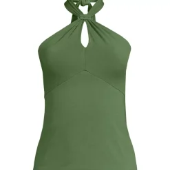 Women's Slender Twist Front Halter Top
