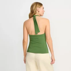 Women's Slender Twist Front Halter Top