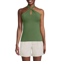 Women's Slender Twist Front Halter Top