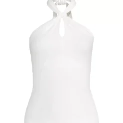 Women's Slender Twist Front Halter Top