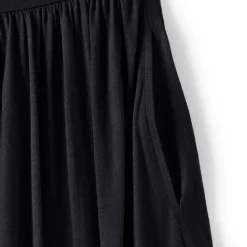 Women's Slub Cap Sleeve Shirred Skirt Midi Dress