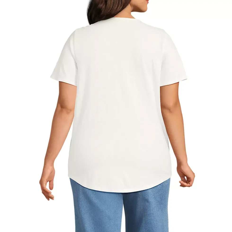 Women's Slub Flutter Sleeve Lace Trim Notch Neck Tunic Top