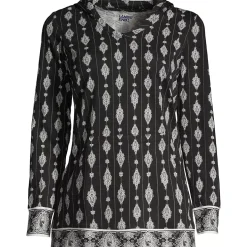 Women's Slub Jersey Hooded Tunic