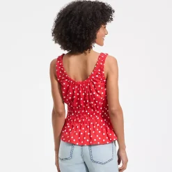 Women's Slub Rouched Tank Top