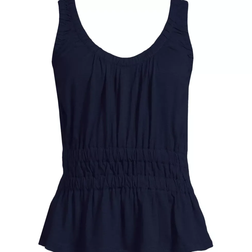 Women's Slub Rouched Tank Top