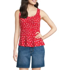 Women's Slub Rouched Tank Top