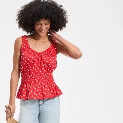 Women's Slub Rouched Tank Top