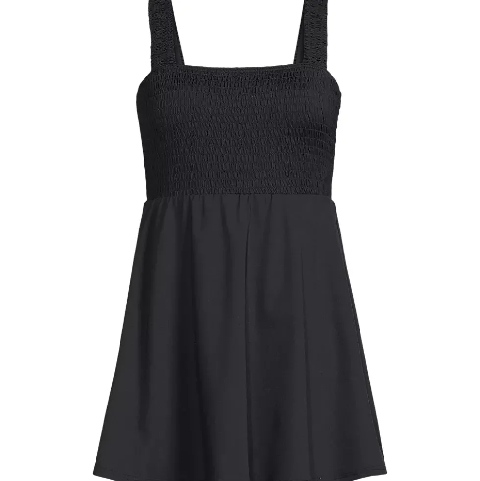 Women's Smocked Swim Dress Swimsuit