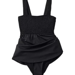 Women's Smocked Swim Dress Swimsuit