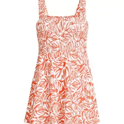 Women's Smocked Swim Dress Swimsuit