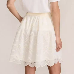 Women's Smocked Waist Above the Knee Skirt