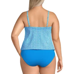 Women's Smoothing Control Blouson Fauxkini One Piece Swimsuit