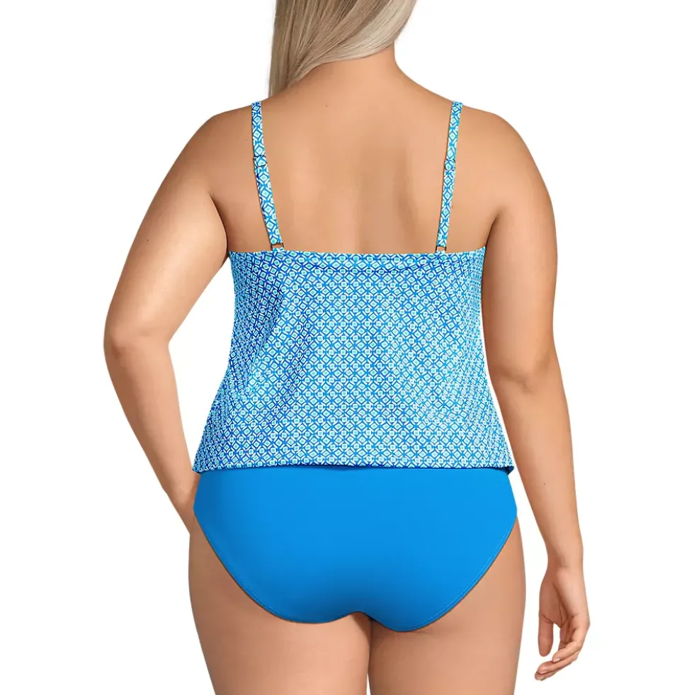 Women's Smoothing Control Blouson Fauxkini One Piece Swimsuit