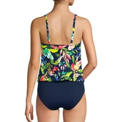 Women's Smoothing Control Blouson Fauxkini One Piece Swimsuit