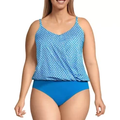 Women's Smoothing Control Blouson Fauxkini One Piece Swimsuit