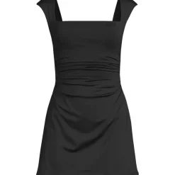 Women's Smoothing Square Neck Ruched Swim Dress Swimsuit