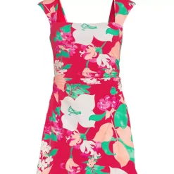 Women's Smoothing Square Neck Ruched Swim Dress Swimsuit