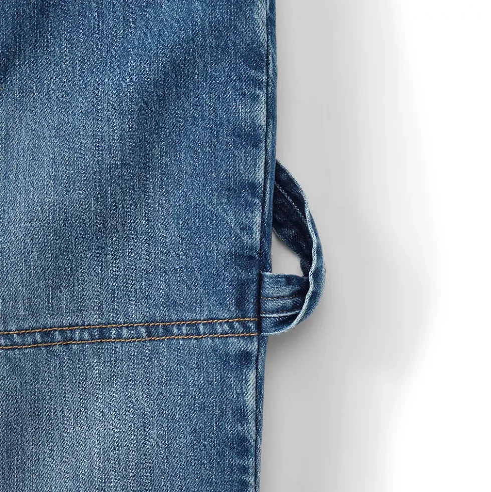 Women's Soft Denim High Rise Rail Straight Leg Utility Jeans