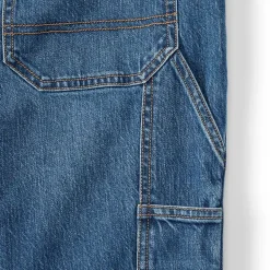 Women's Soft Denim High Rise Rail Straight Leg Utility Jeans