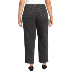 Women's Soft Denim High Rise Utility Cargo Ankle Jeans