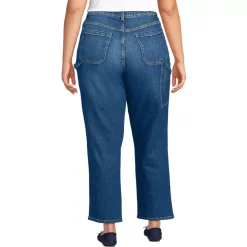 Women's Soft Denim High Rise Utility Cargo Ankle Jeans