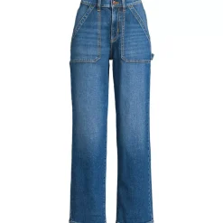 Women's Soft Denim High Rise Utility Cargo Ankle Jeans