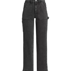Women's Soft Denim High Rise Utility Cargo Ankle Jeans