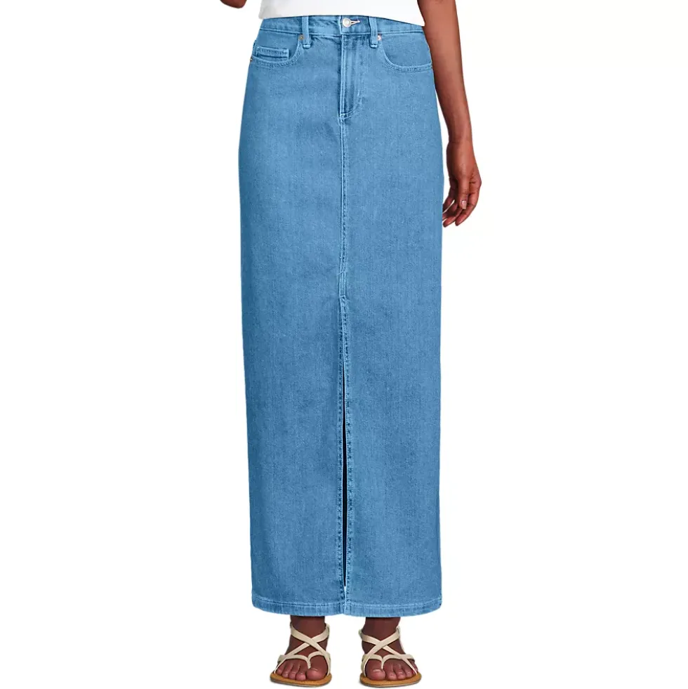 Women's Soft Denim Maxi Skirt