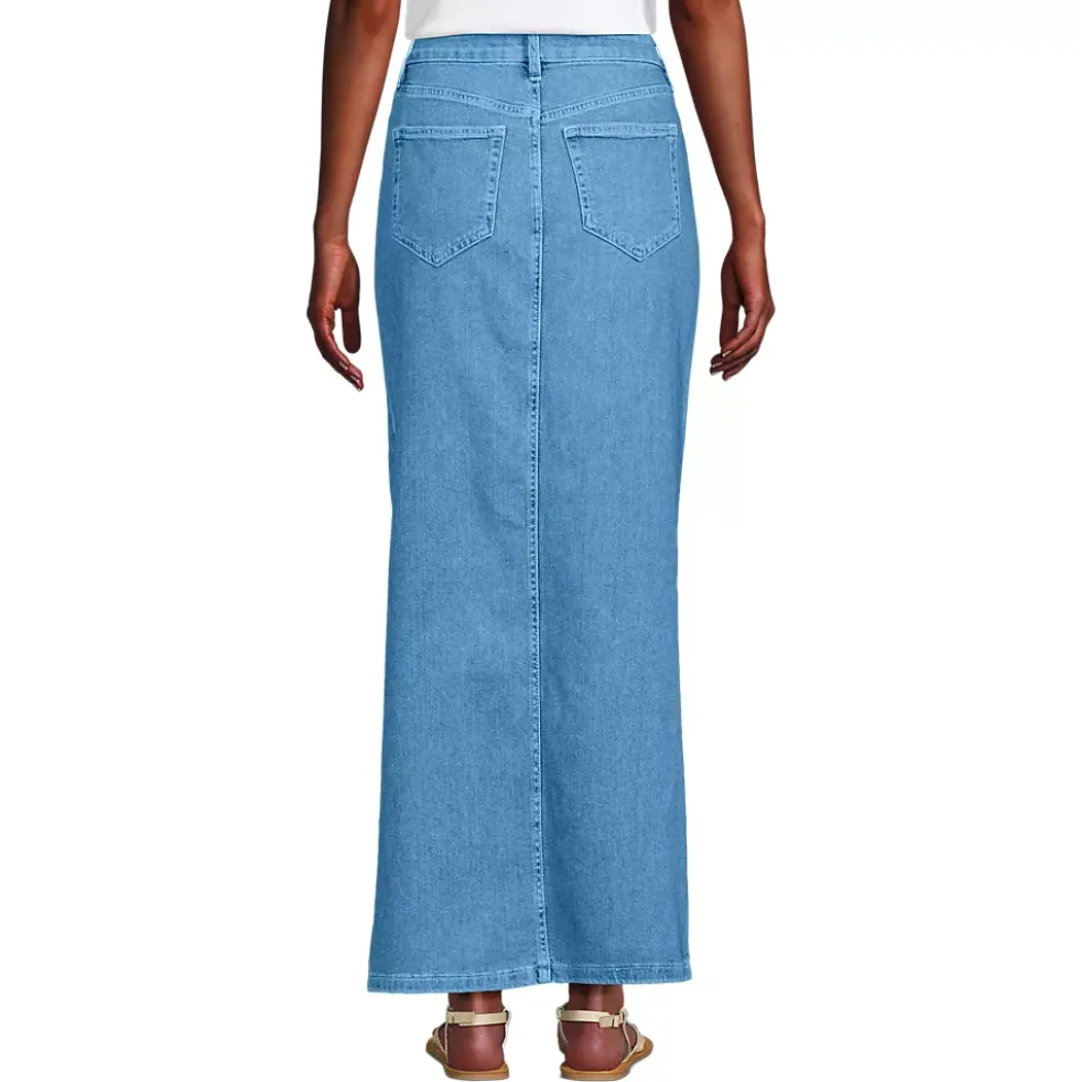 Women's Soft Denim Maxi Skirt