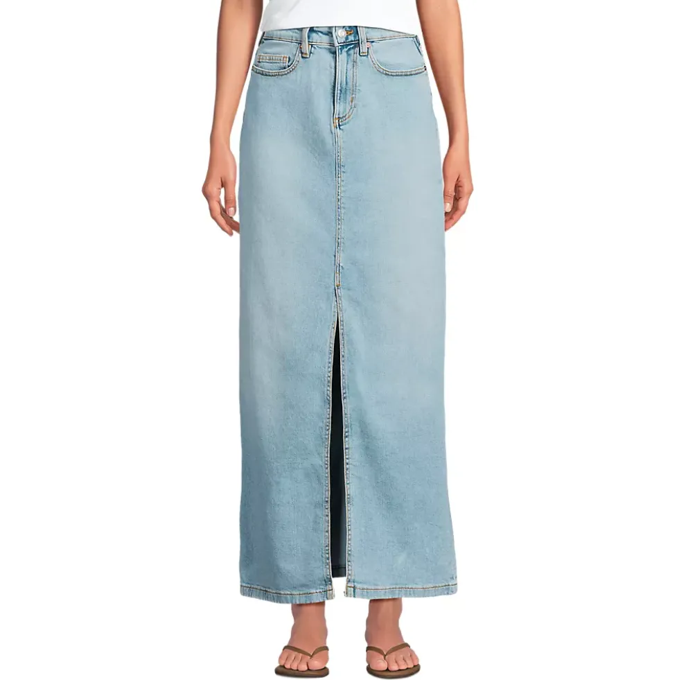 Women's Soft Denim Maxi Skirt