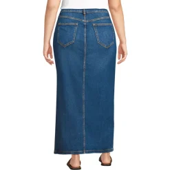 Women's Soft Denim Maxi Skirt