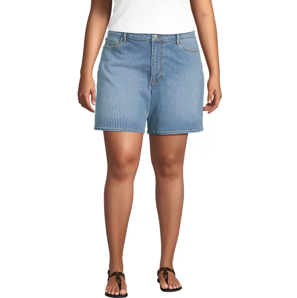 Women's Soft Denim Mid Rise 7" Jean Shorts