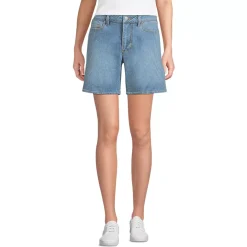 Women's Soft Denim Mid Rise 7" Jean Shorts