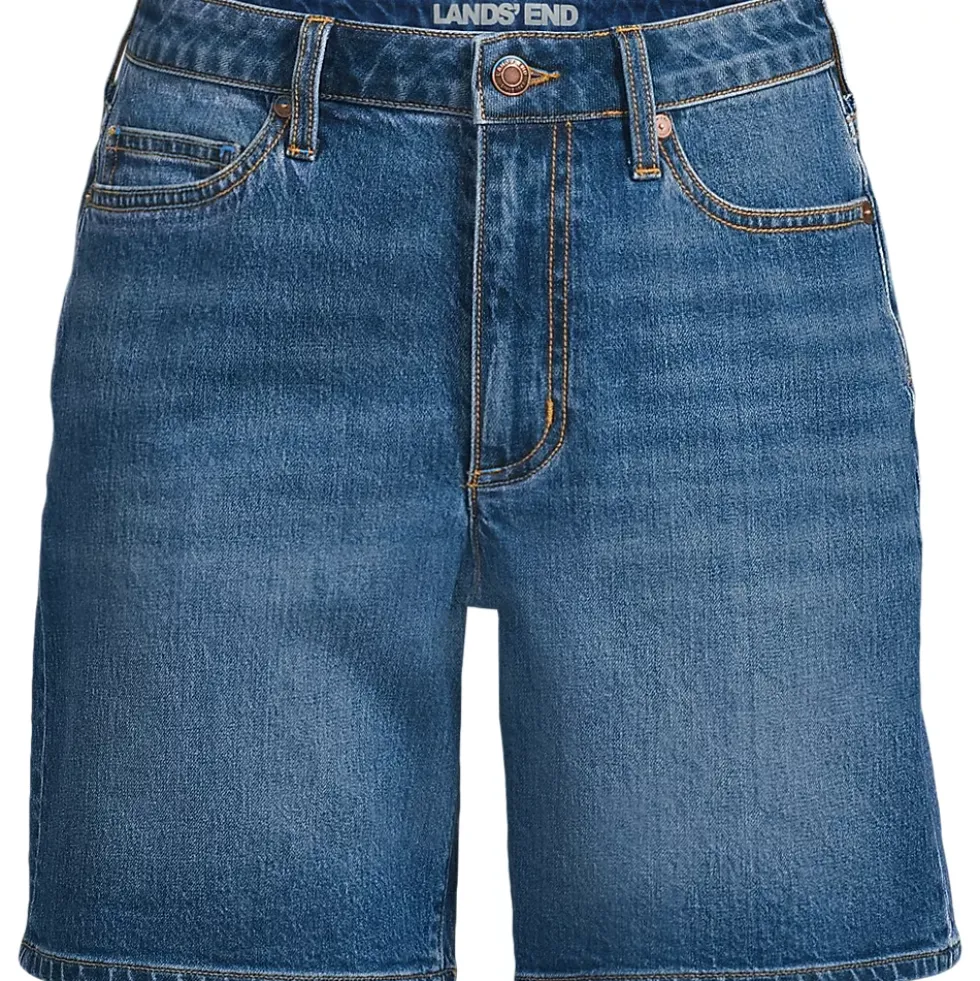 Women's Soft Denim Mid Rise 7" Jean Shorts