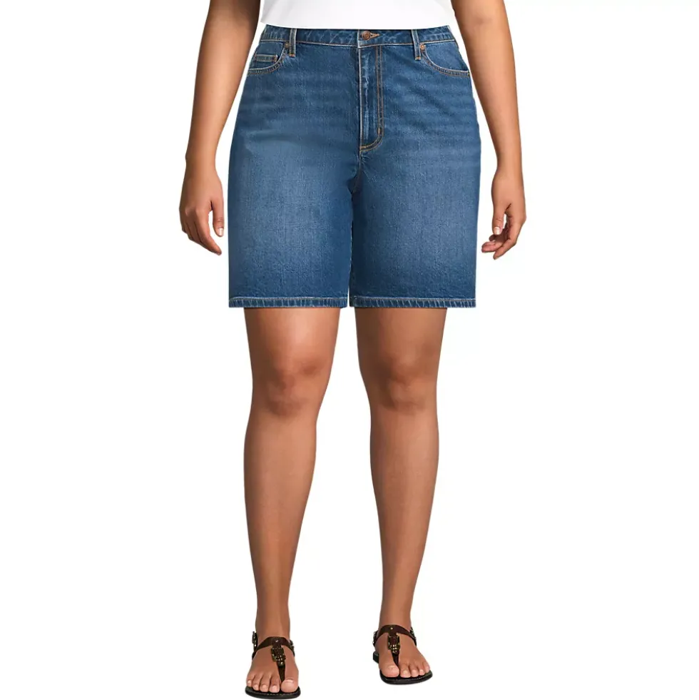 Women's Soft Denim Mid Rise 7" Jean Shorts