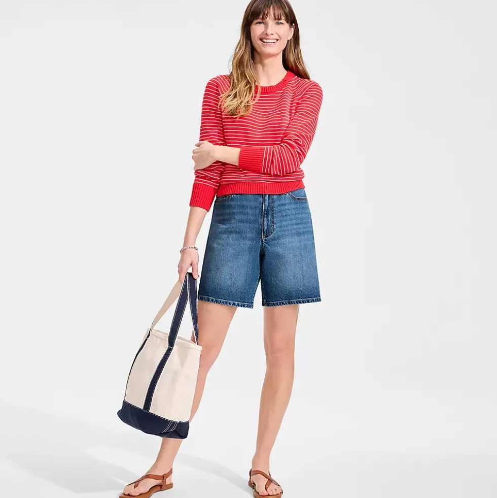 Women's Soft Denim Mid Rise 7" Jean Shorts