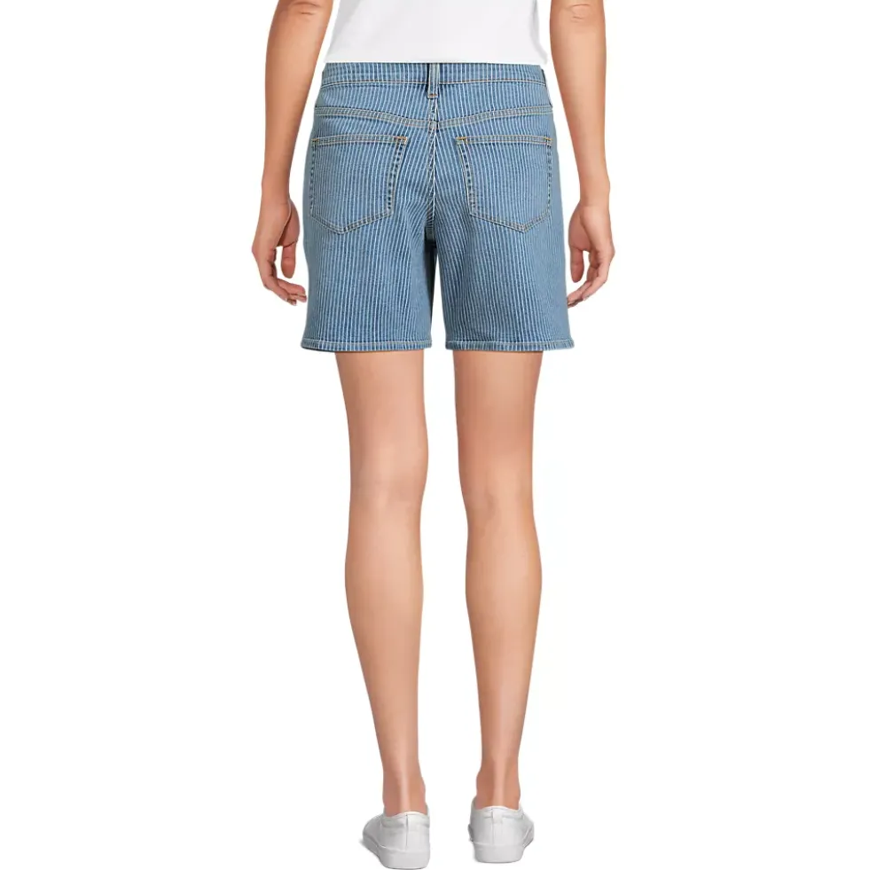 Women's Soft Denim Mid Rise 7" Jean Shorts