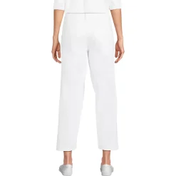 Women's Soft Denim Mid Rise Relaxed Straight Crop Jeans