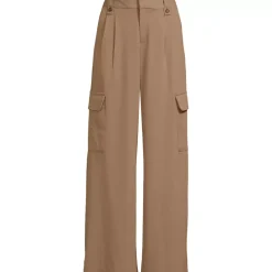 Women's Soft Polish Cargo High Rise Wide Leg Pants